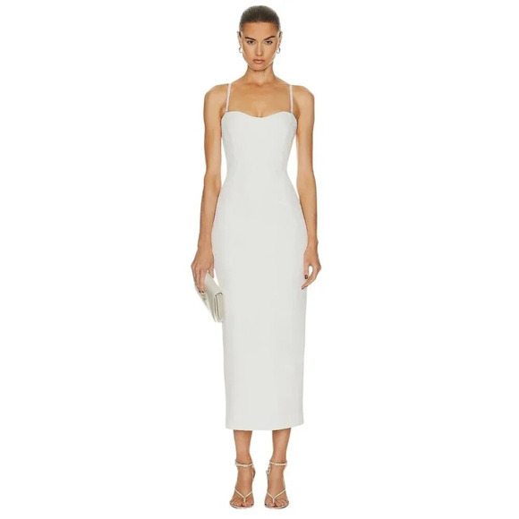 Jonathan Simkhai Dresses & Skirts - SIMKHAI Caspian Bustier Midi Dress in White New Womens Bodycon Corset